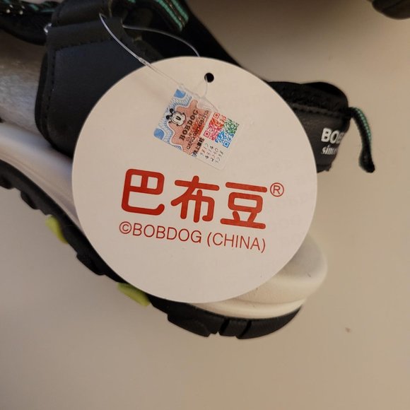 Bobdog sandals. Black with green and yellow. Size 6. NWT - Picture 7 of 8